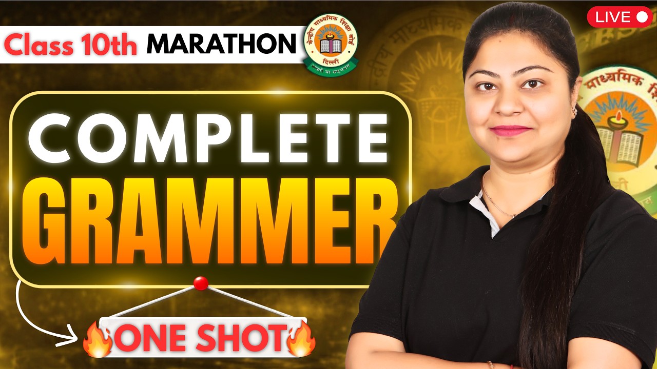 Complete Grammar 💯 Class 10 CBSE 2025 - 26 | French Marathon 🔴 Live Now !! | Nidhi Malhotra French