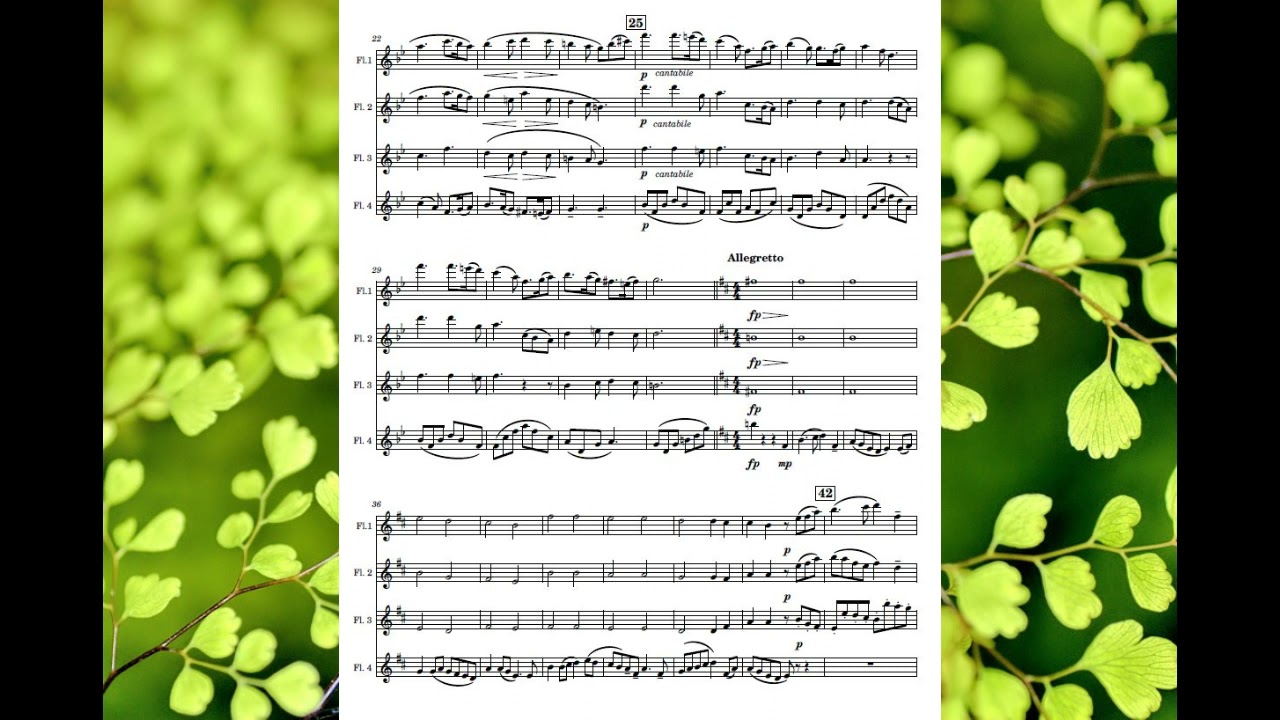 Fantasia on Greensleeves arr. for flute quartet