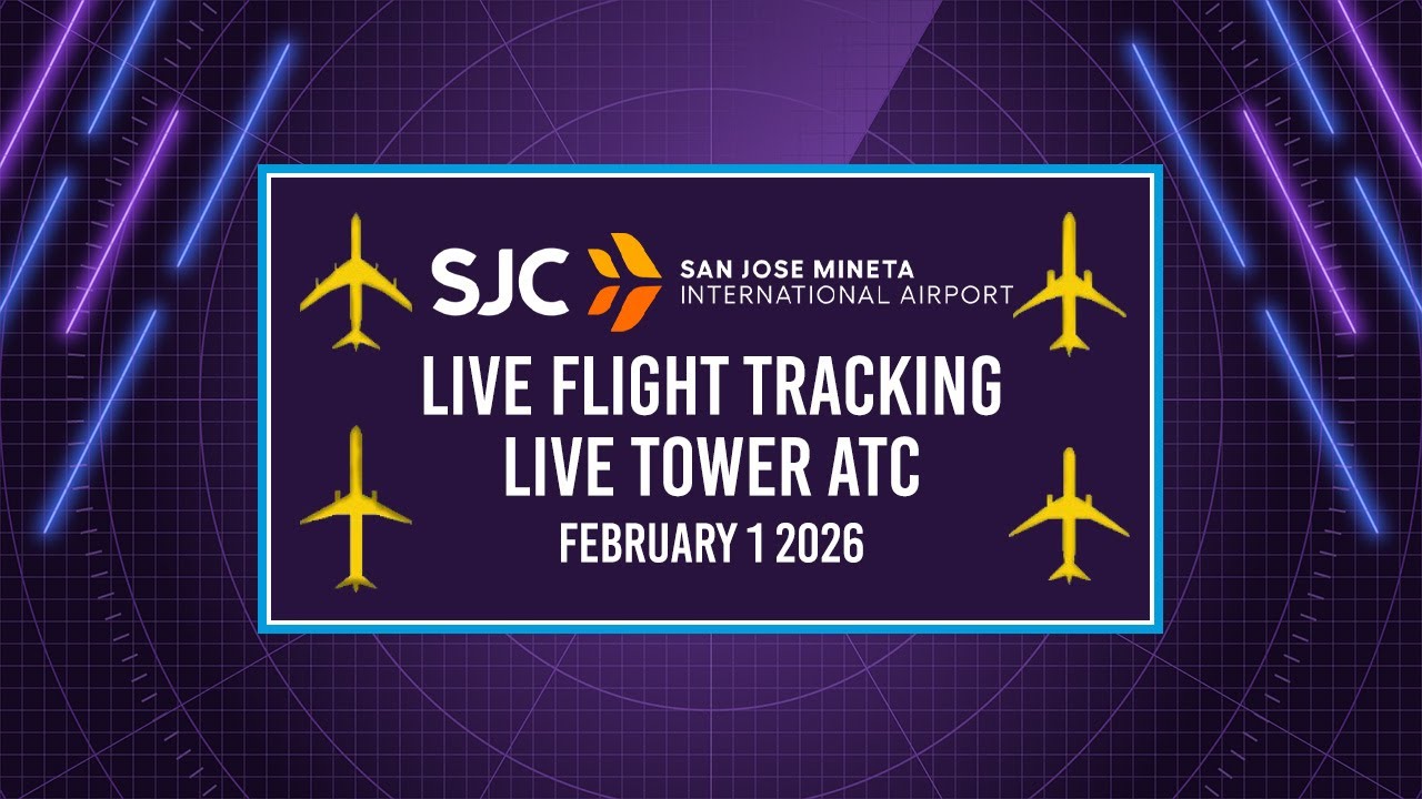 🔴 LIVE SJC PLANE TRACKING & TOWER ATC | SAN JOSE MINETA INTERNATIONAL AIRPORT | 2/1/2026