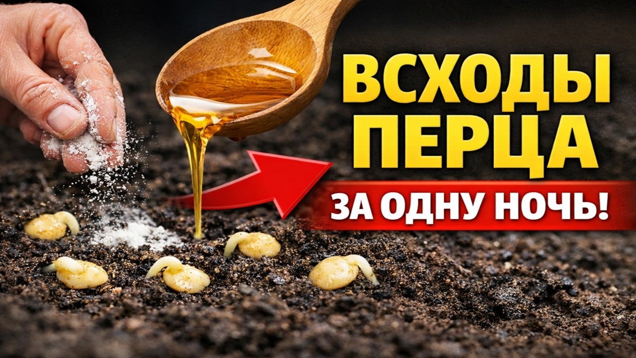 ЗАБУДЬТЕ про покупные удобрения! Два продукта с вашей кухни заставят перец взойти за одну ночь.