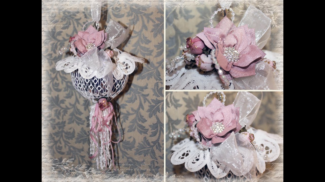 Shabby Chic Hanging Potpourri / Pomander Ball with Tresors de Luxe