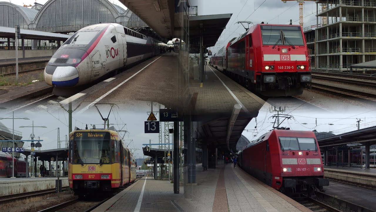 Karlsruhe Hbf | TGVs, ICs, V100, BR 146 / 147 + Dostos und mehr | Trainspotting