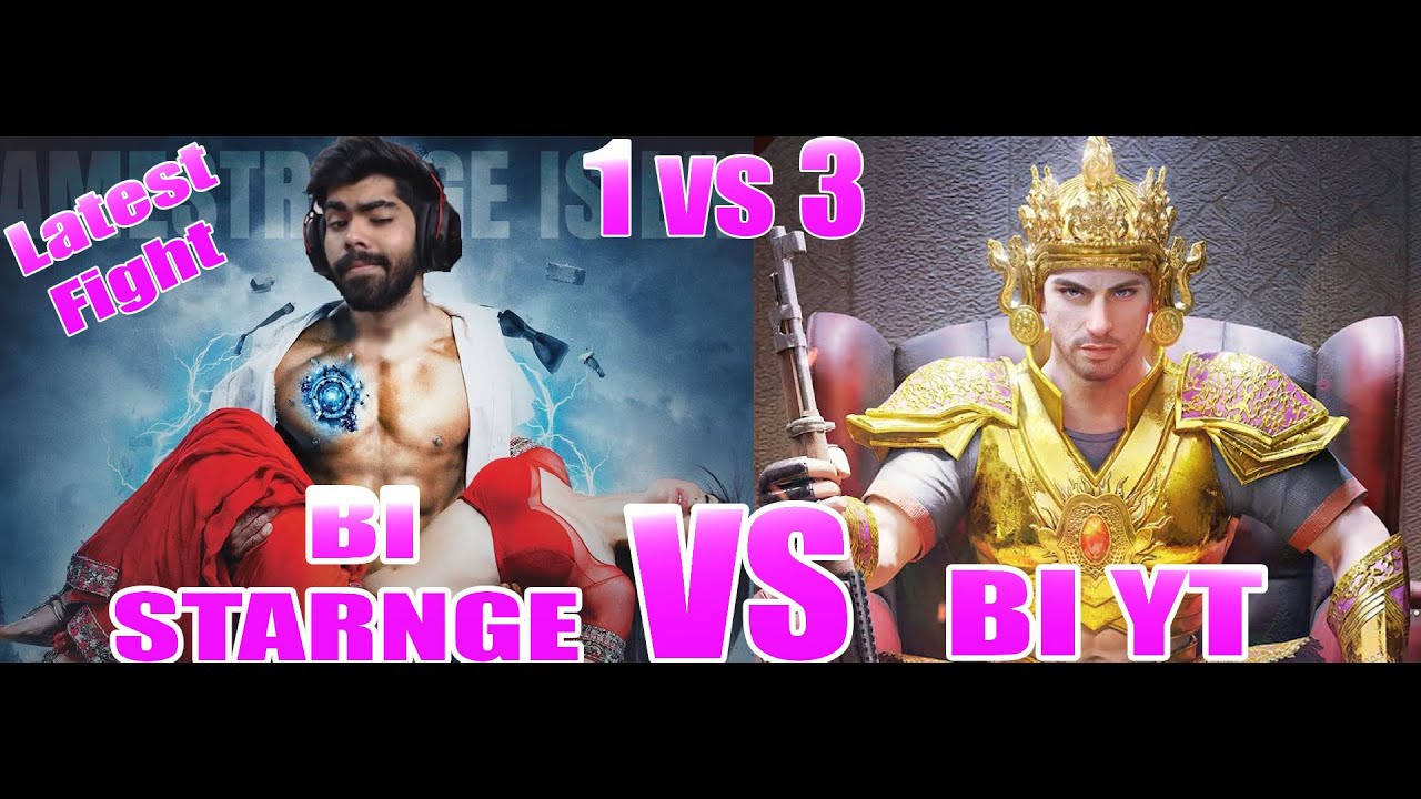 Bi Strange vs Bi YT Latest  FIGHT I SOLO VS SQUAD WIPE I 1 vs 3 l BGMI l BGMI LIVE l PUBG I