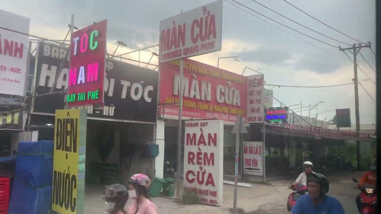 Full hành trình xe buýt điện tuyến GRP3 (từ Vinhomes Grand Park đến Vincom Đồng Khởi và ngược lại)