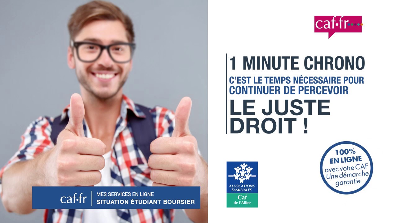 D&eacute;marche en ligne caf.fr  :  Etudiant boursier