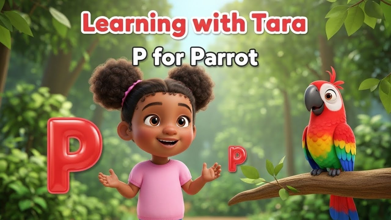 P for Parrot | Learning with Tara | Alphabet A–Z for Kids