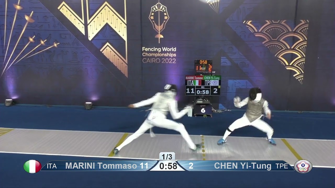 2022 244 T64 16 M F Individual Cairo EGY CHM 6 CHEN TPE vs MARINI ITA
