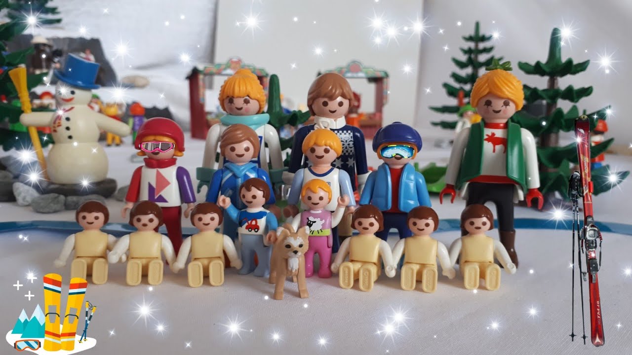 PLAYMOBIL FAMILLE NOMBREUSE 👨‍👩‍👧‍👦: UNE JOURNÉE AU SKI⛷🛷⛄❄