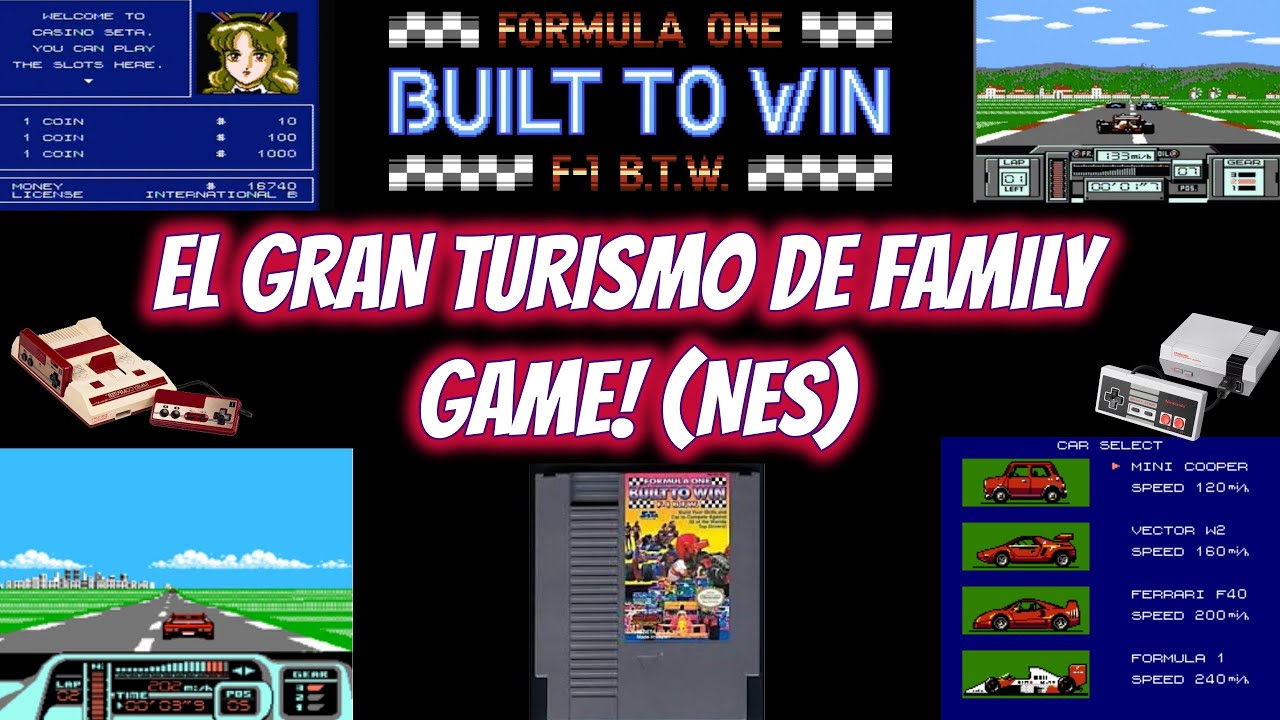 El gran turismo de family game (nes) F1 BUILT TO WIN!