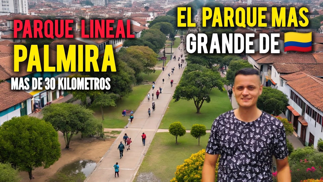 El Parque mas grande de Colombia Parque Lineal Palmira mas de 30 Kilómetros que recorren la ciudad