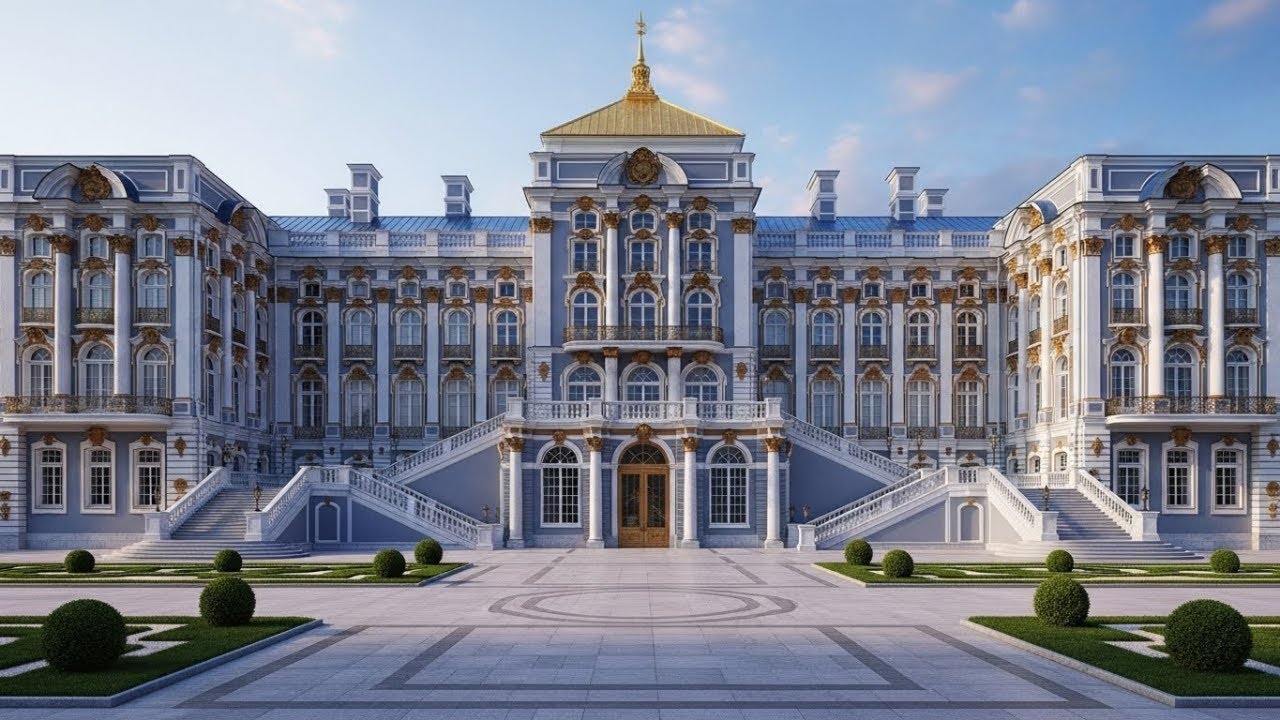 Inside the World's Largest Majestic Palace | Ultra-Luxury Gray, White & Blue Royal Palace Tour