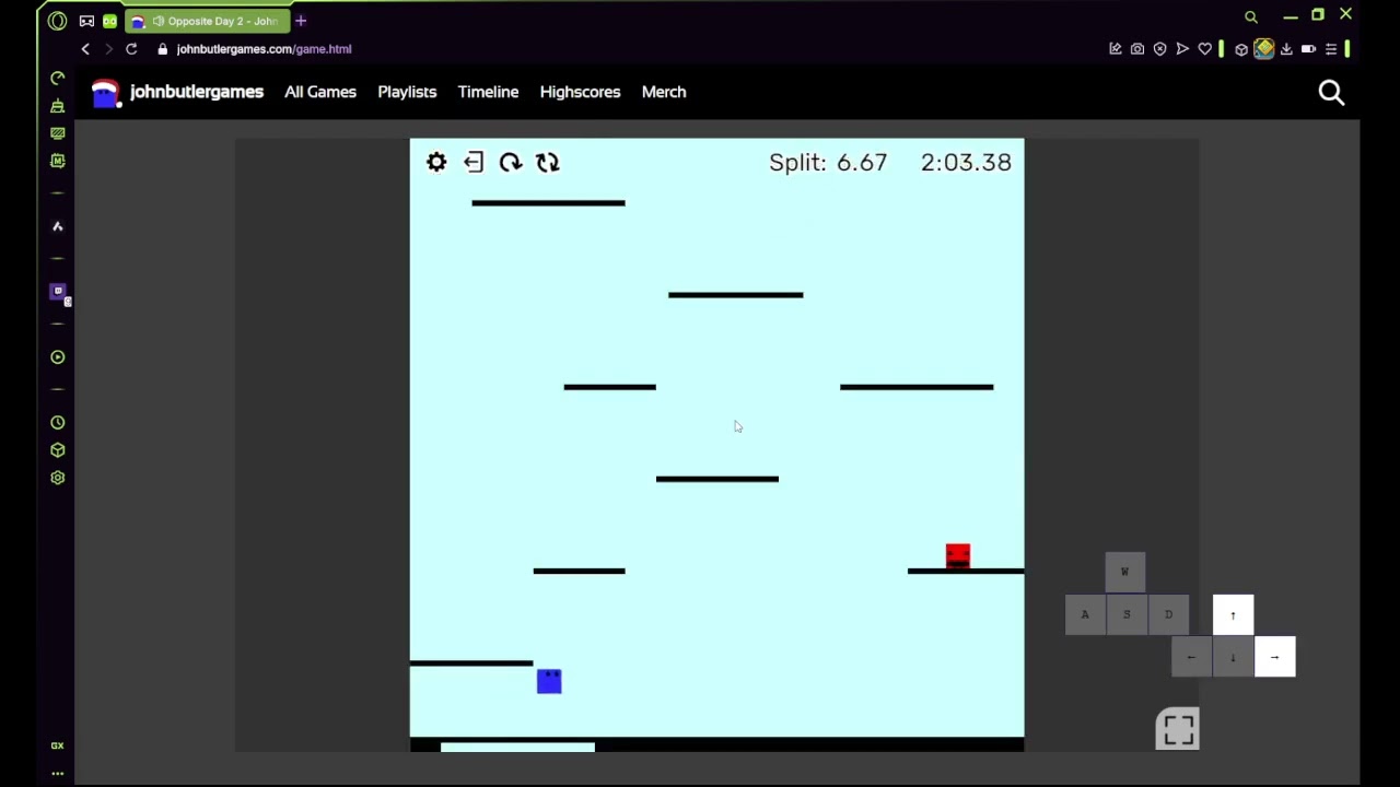 Opposite Day 2 all Blue Cubes speedrun