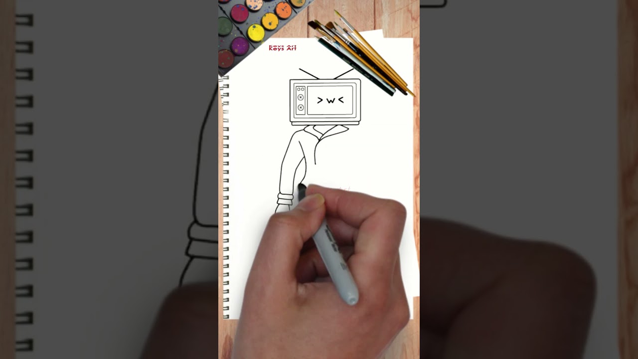 TV Woman | How to draw TV Woman