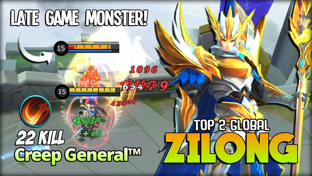 22 Kill Zilong with Execute! Monster of Late Game?! Creep General™ Top 2 Global Zilong ~ MLBB