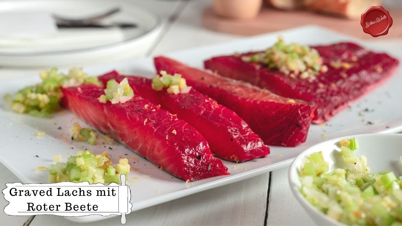 Graved Lachs mit Rote Bete / pink Lachs Rezept (gebeizt ) #Silkeswelt