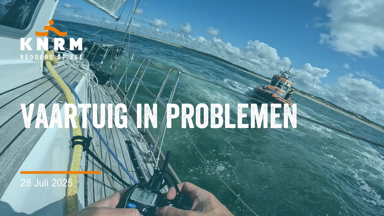 KNRM Ter Heijde helpt vaartuig met technische problemen.