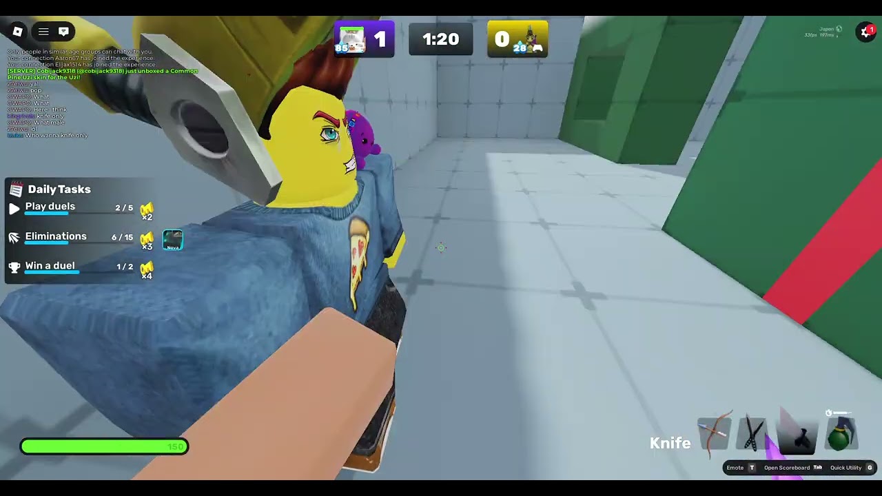 how tuuse knife / combo rivals