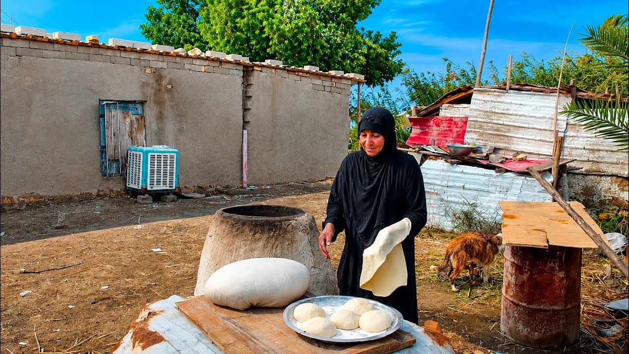 ماكوا هيج سرعة مثل سرعة هاي الحجية خلصت 50 خبزه خلال دقائق على الرغم من كبر سنها باستخدام تنور الطين