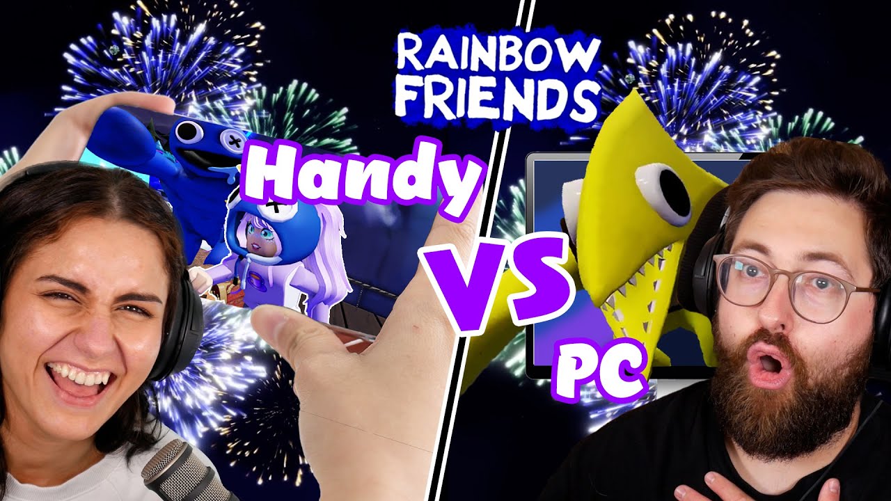 Rainbow Friends 2 am HANDY vs. am PC spielen! Mit Danias Verlobten Flo!