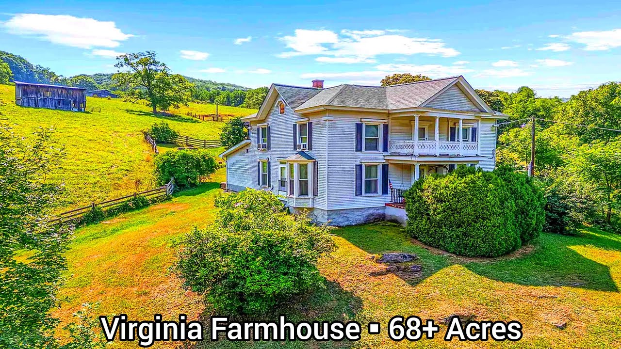 Virginia Farmhouses For Sale | 68+ Acres | Virginia Land For Sale | Working Farm |Barns|Rolling Land