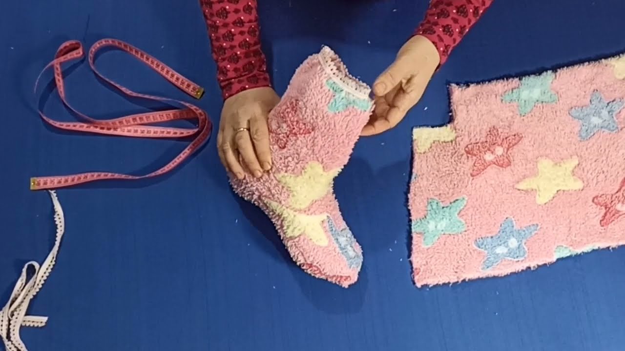 فكرة جديدة💥خياطة جوارب شتوية بأسهل طريقة