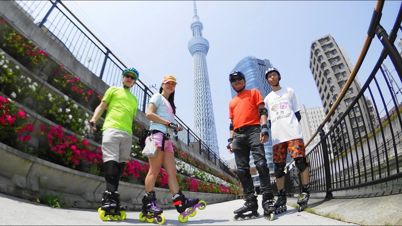 Inline Skating - Skating Trip in Tokyo Japan 東京 2016-04-28