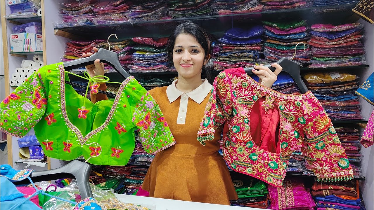 Chickpet Wholesale Maggam Work Readymade Blouses 50Rs/All Designer Customisation Blouses/Shopping
