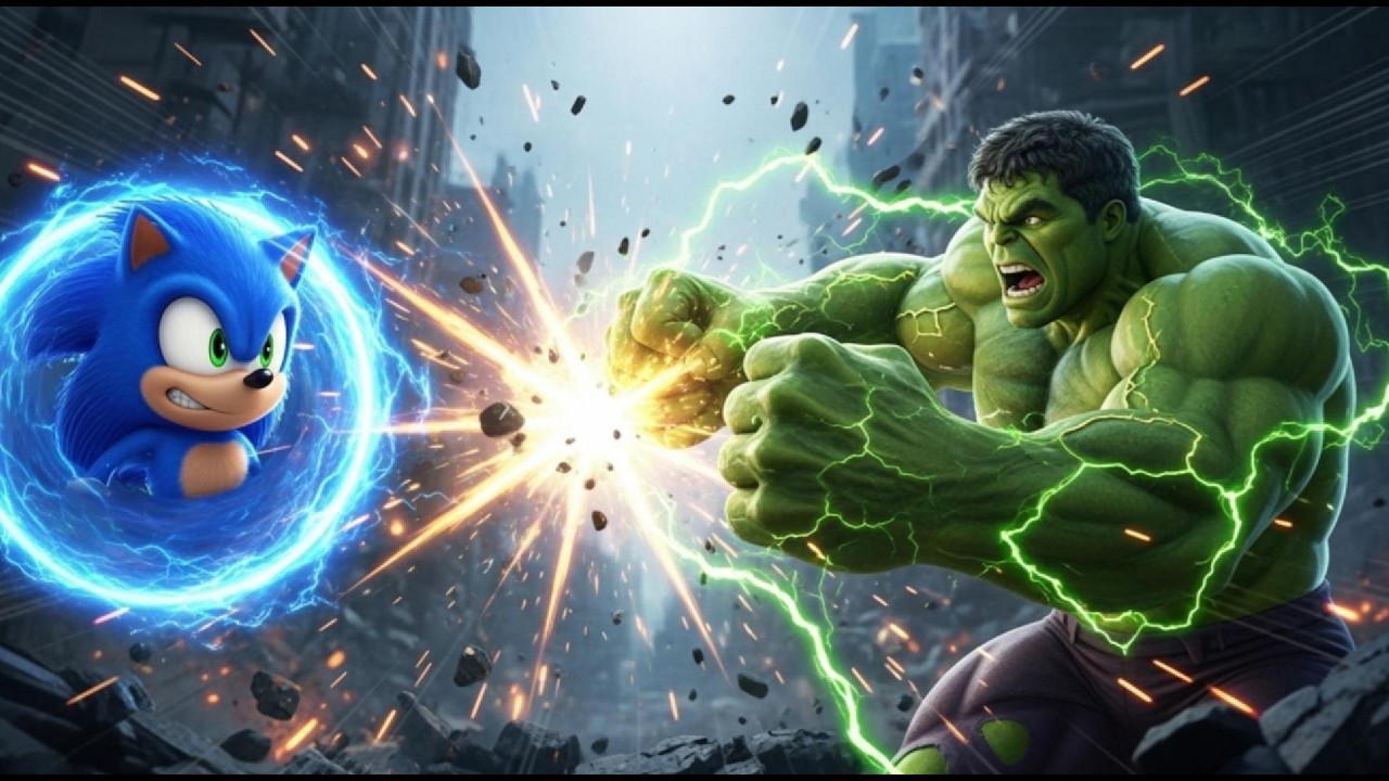 Who Would Win? The Fastest Thing Alive vs. The Unstoppable Force! | Sonic vs Hulk 🔥