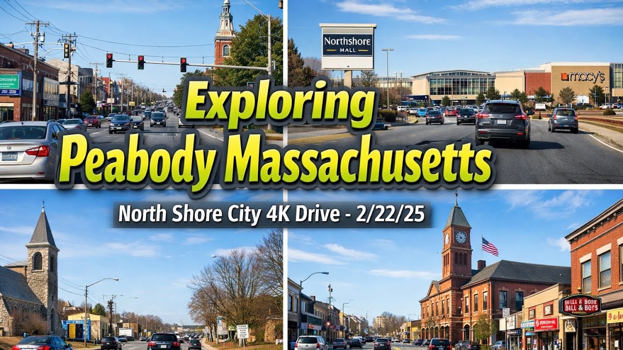🚖 Peabody Massachusetts | North Shore City 4K Drive - 2/22/25