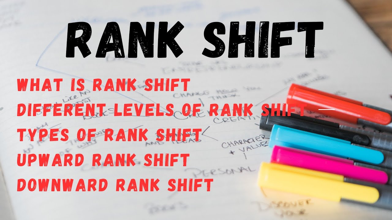 What is Rank Shift | Its Levels & Types | Lecture 06 | Hindi