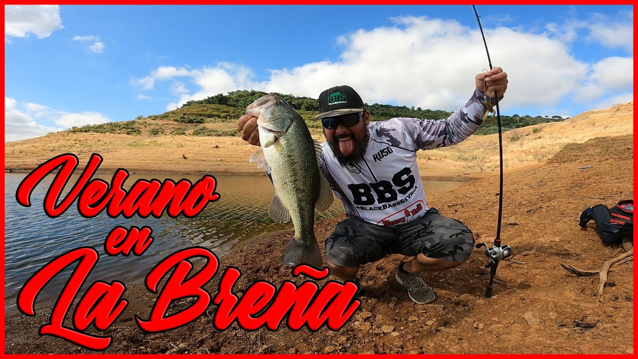 Pescando Black Bass de Orilla en el embalse de LA BREÑA (Córdoba) a principios de Verano. // 32ºC //