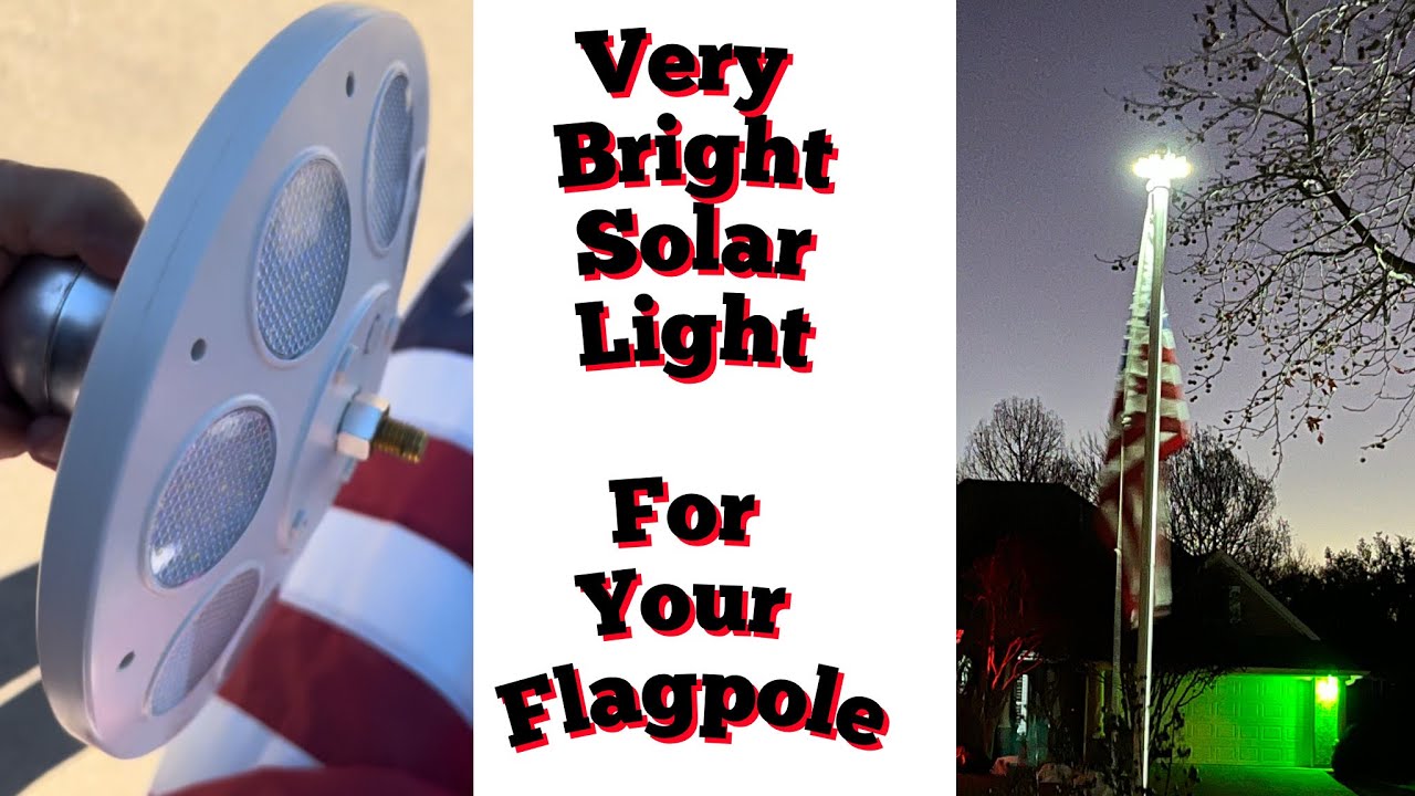 Flagpole Solar Light, Make Your Flag Look Great. So Easy To Install. Two Settings, Link Below