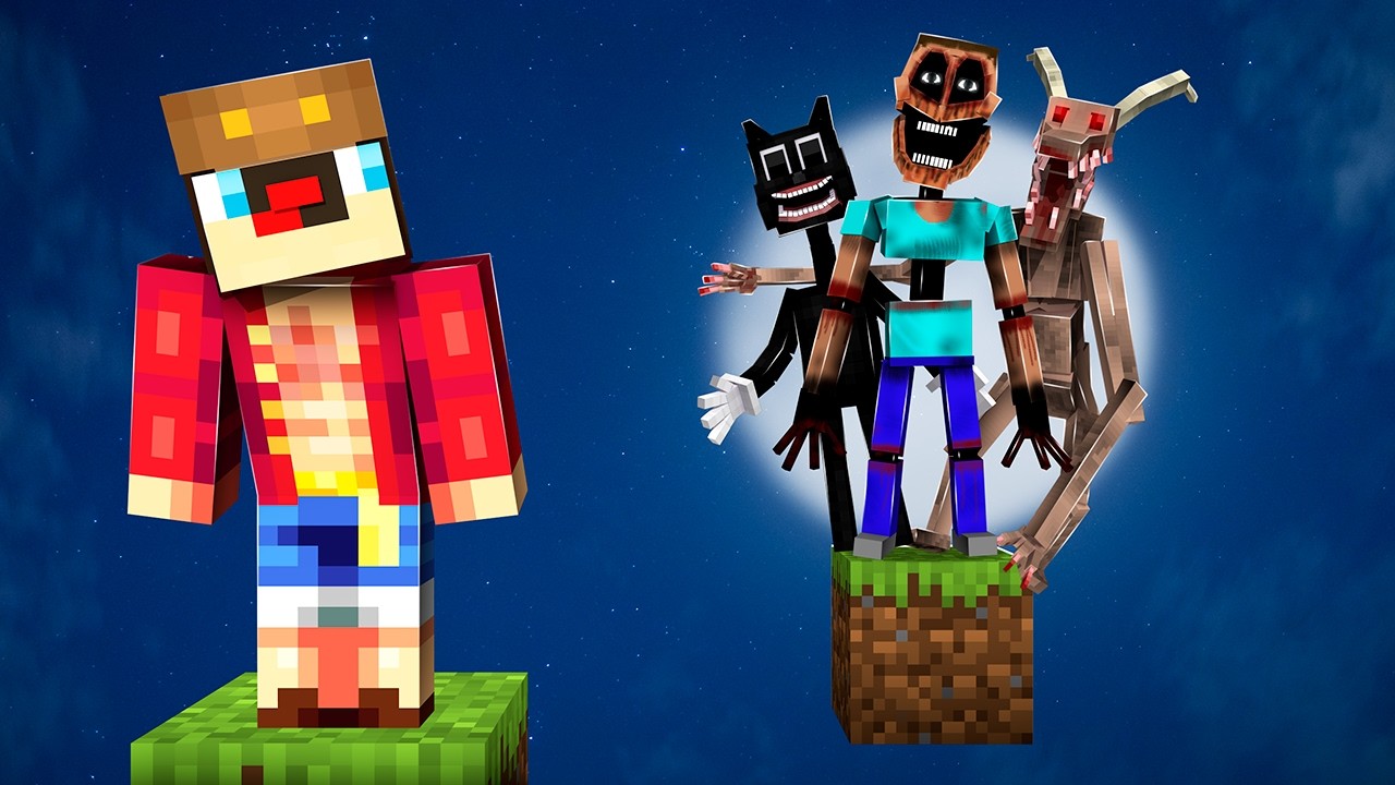 I Survived EVERY HORROR MOD In Minecraft One Block