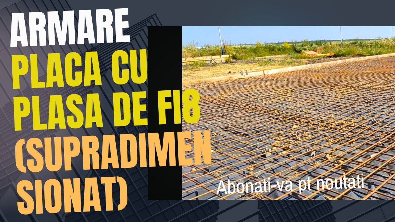 Armarea placilor de beton ale fundatiilor si turnarea betonului. 