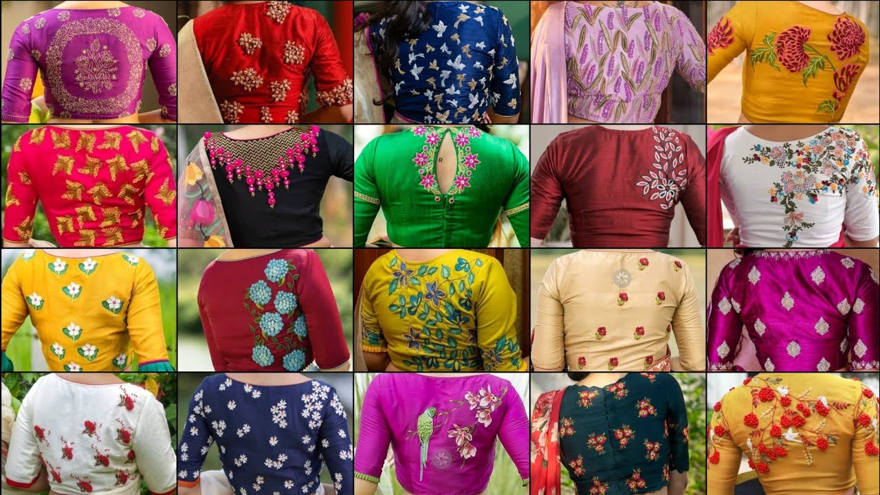👌💯Latest Embroidery Blouse Back Neck Designs 2026| Stunning Embroidery Blouse Back Neck Designs❤️|