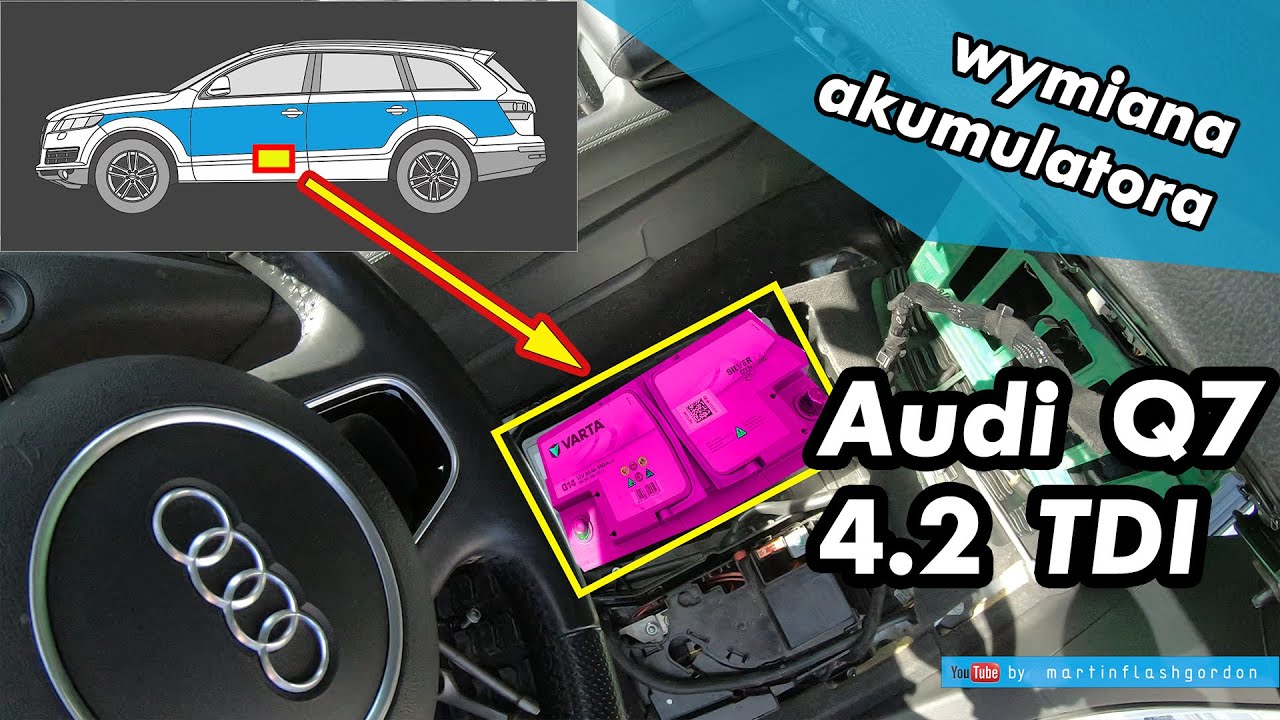 Audi Q7 wymiana akumulatora jak wymienić akumulator AGM