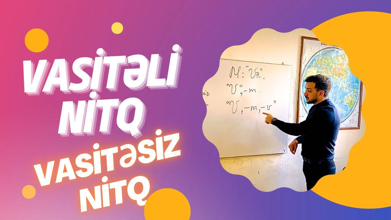 Vasitəli və vasitəsiz nitq(durğu işarələri). Qısa izah. Onlayn dərslər üçün 050-408-15-20