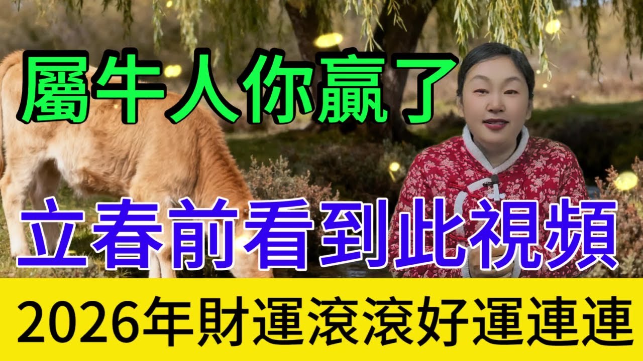 立春啓運財門開，金牛納福富貴來！2月4日立春前看到，屬牛人2026財運開掛！#財運 #財富 #運勢 #風水
