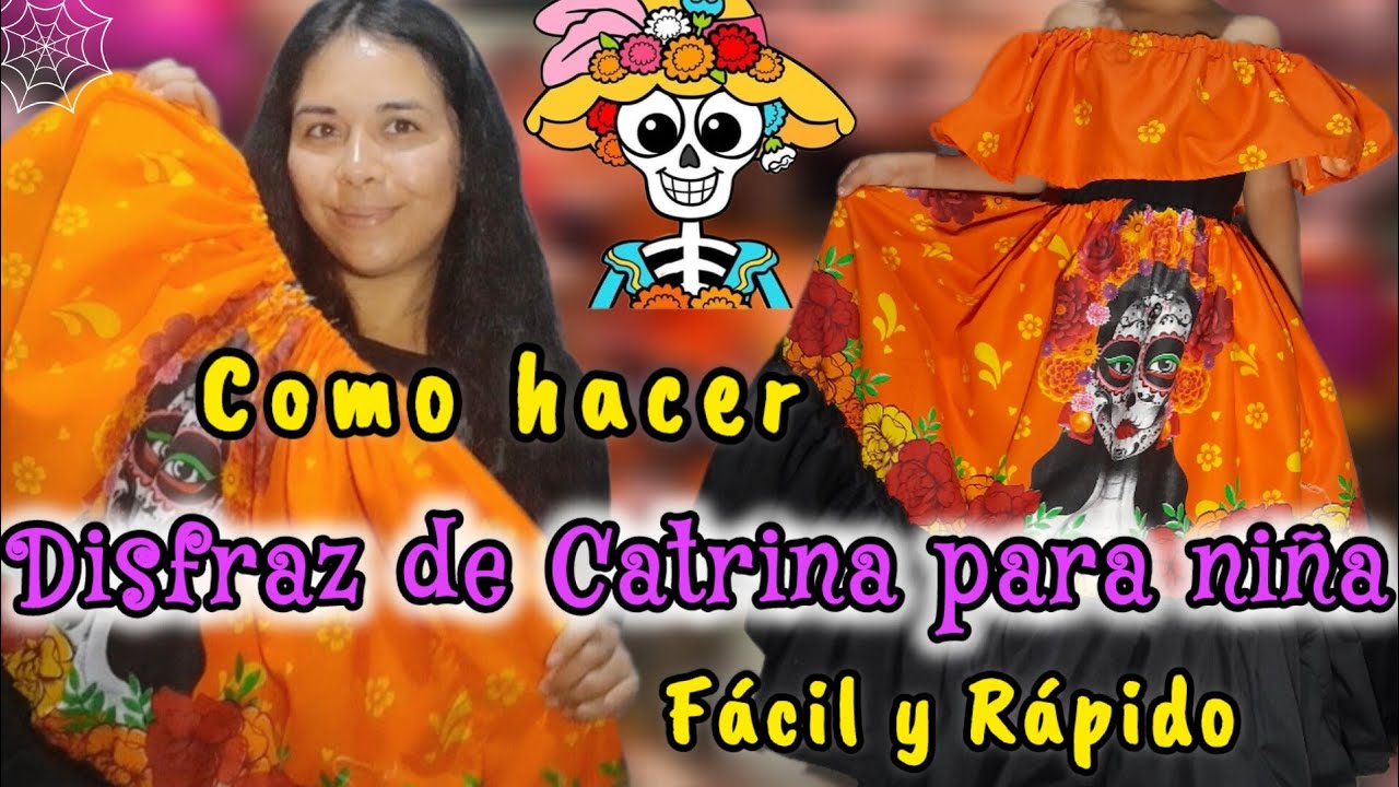 Vestuario de catrina para niña Faciles | Nery Dairem