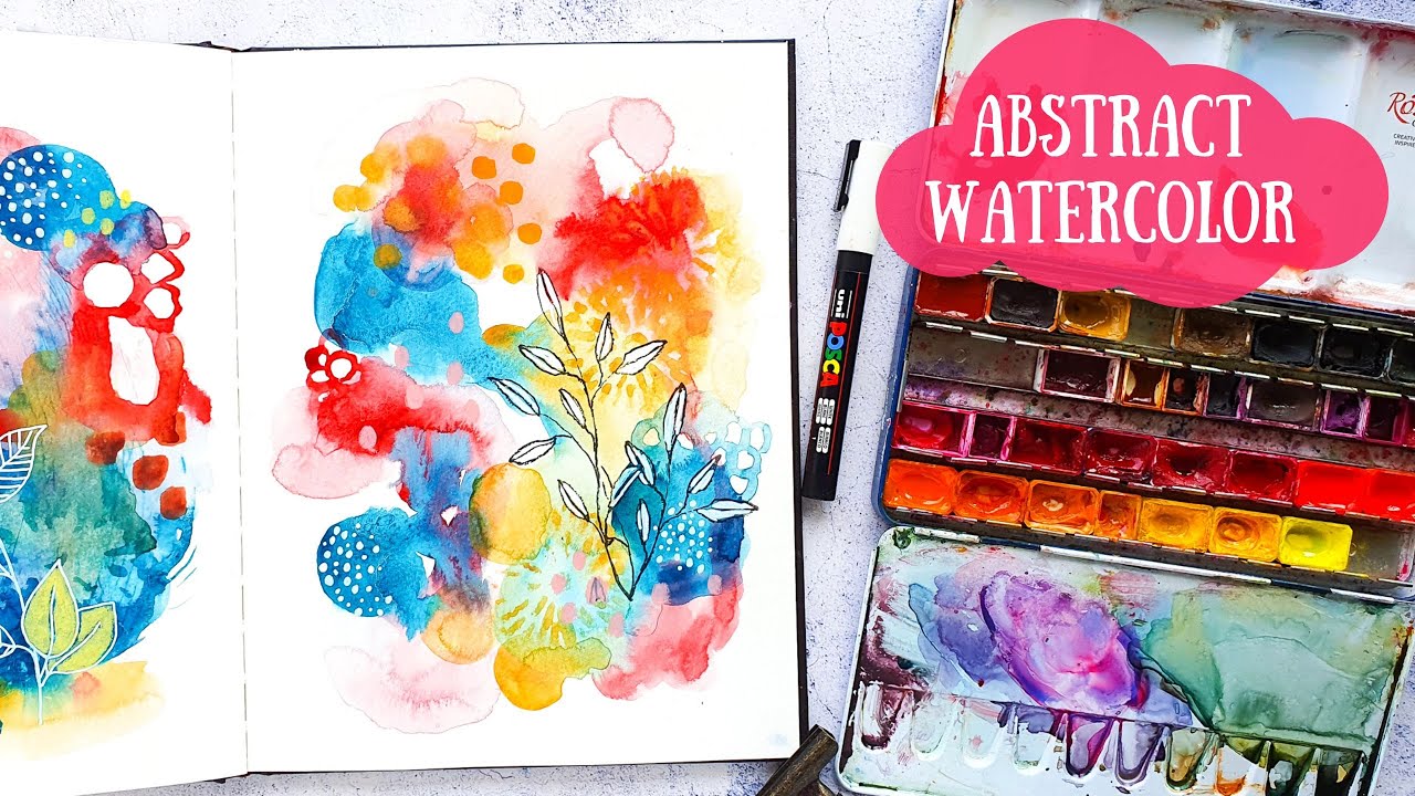 Abstract Art Journaling with Watercolor & Mixed Media