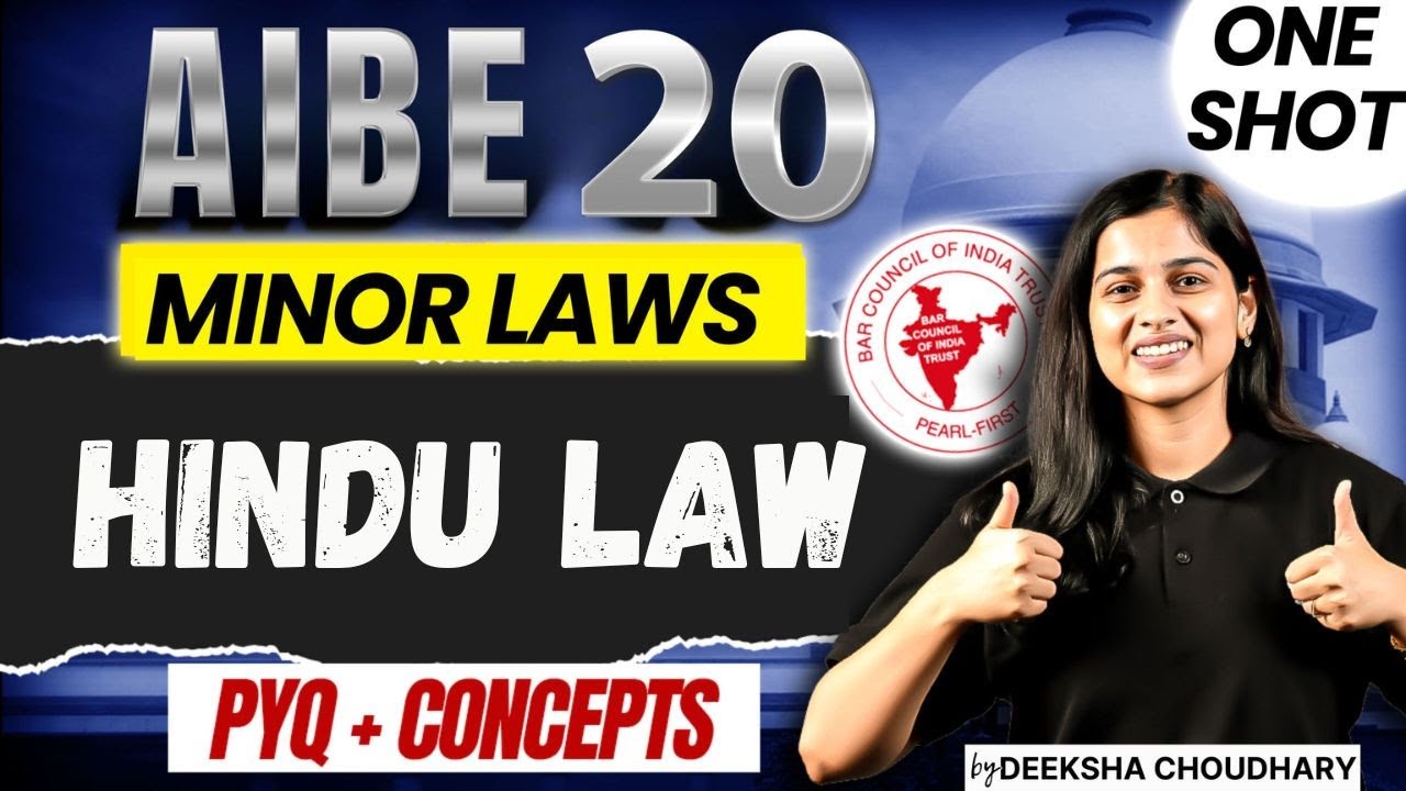 AIBE 20 | Hindu Law | Complete Preparation in 30 Days | Deeksha Choudhary
