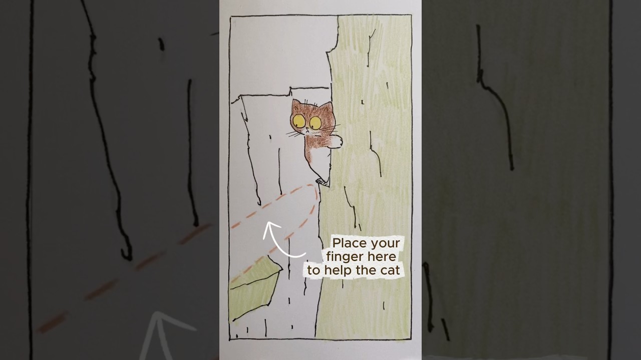 Place your finger here to help the cat #cats #neko #drawing