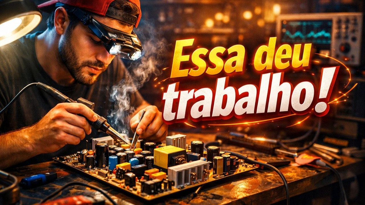 TV Samsung 55AU7700 NÃO LIGA NADA! Defeito na Fonte – Conserto Passo a Passo