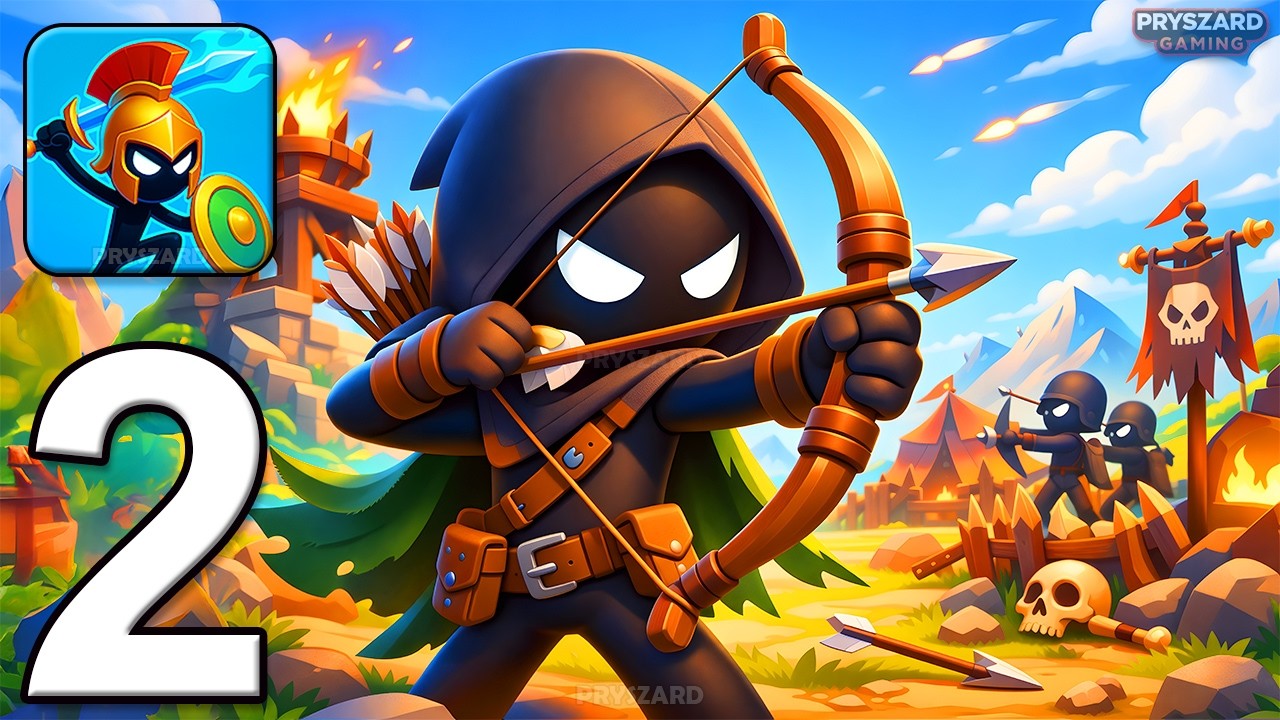 Stickman Multiverse - Gameplay Walkthrough Part 2 - Archer Zombie Shooter (iOS, Android)