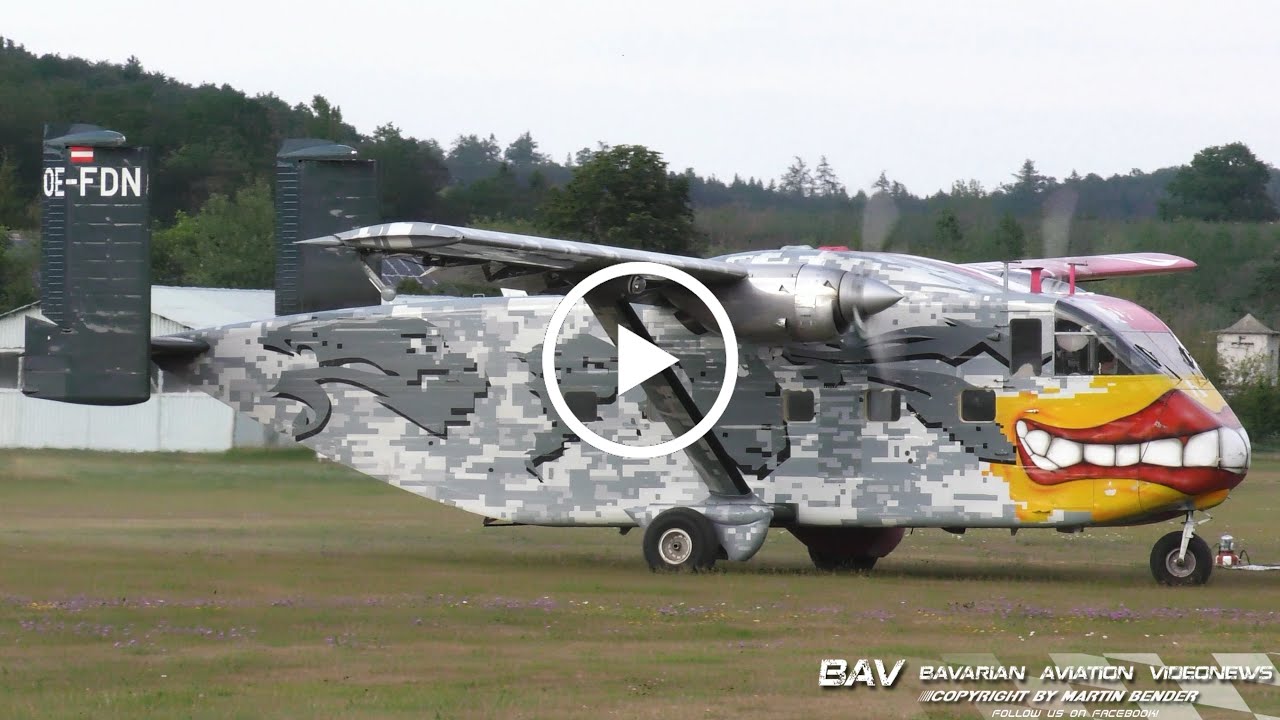 Short SC7 Skyvan - Pink Aviation Services OE-FDN - takeoff at Klatovy Airfield