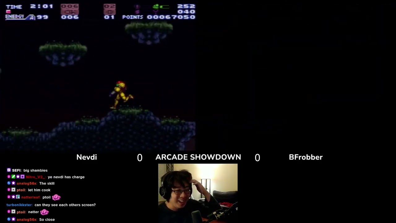 Nevdi vs BFrobber | Arcade Showdown | Super Metroid Racing