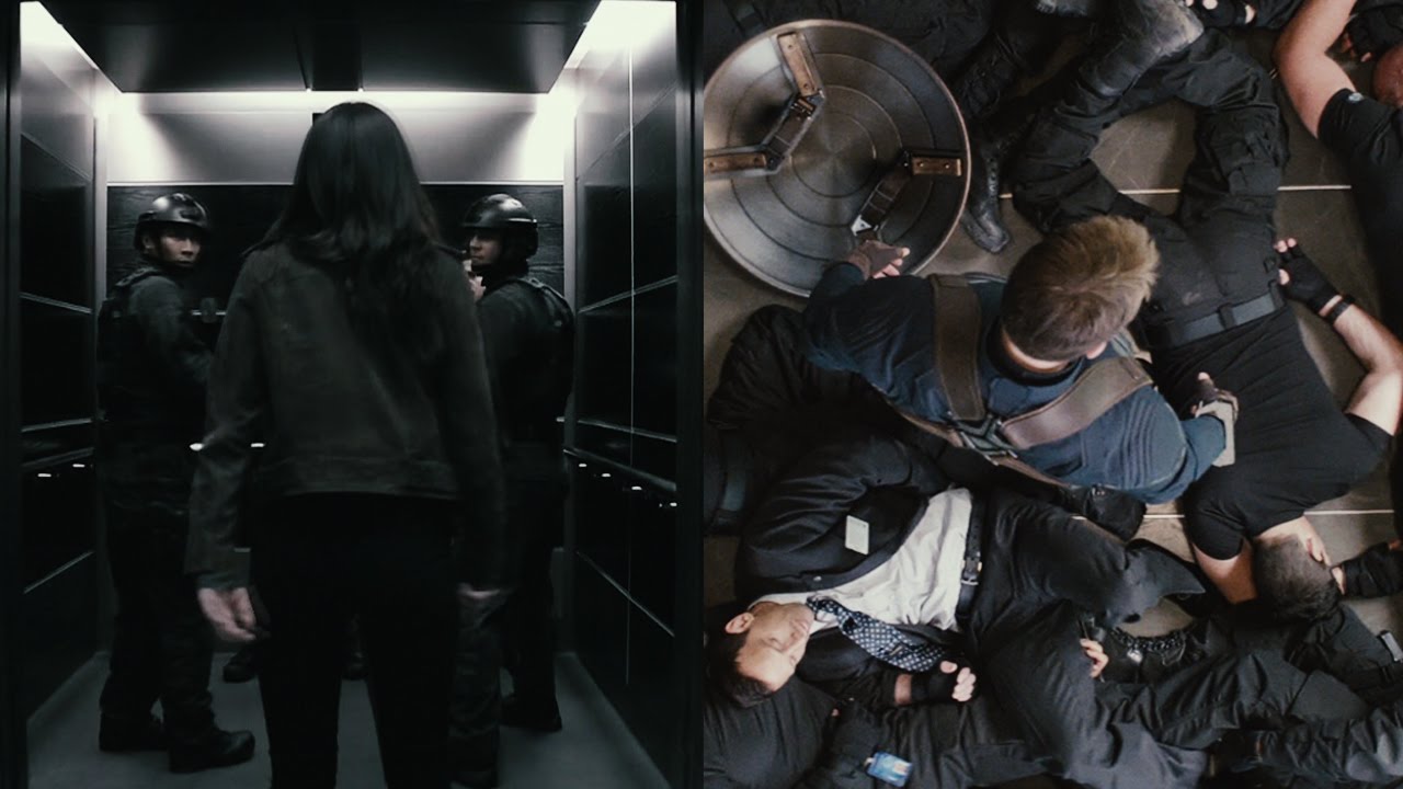 Steve Rogers and Daisy Johnson Elevator Fight Scenes