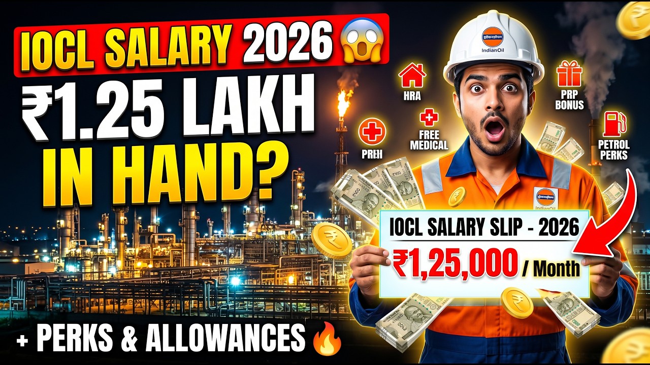 IOCL Officer Salary 2026 💼 | ₹1.25 Lakh Salary 😱 | Allowances, Perks & Medical Full Details