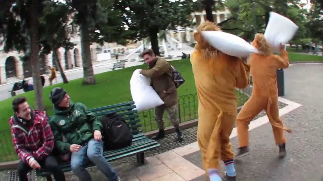 ZeldaEventi - PILLOW FIGHT in VERONA - Lions brothers animation
