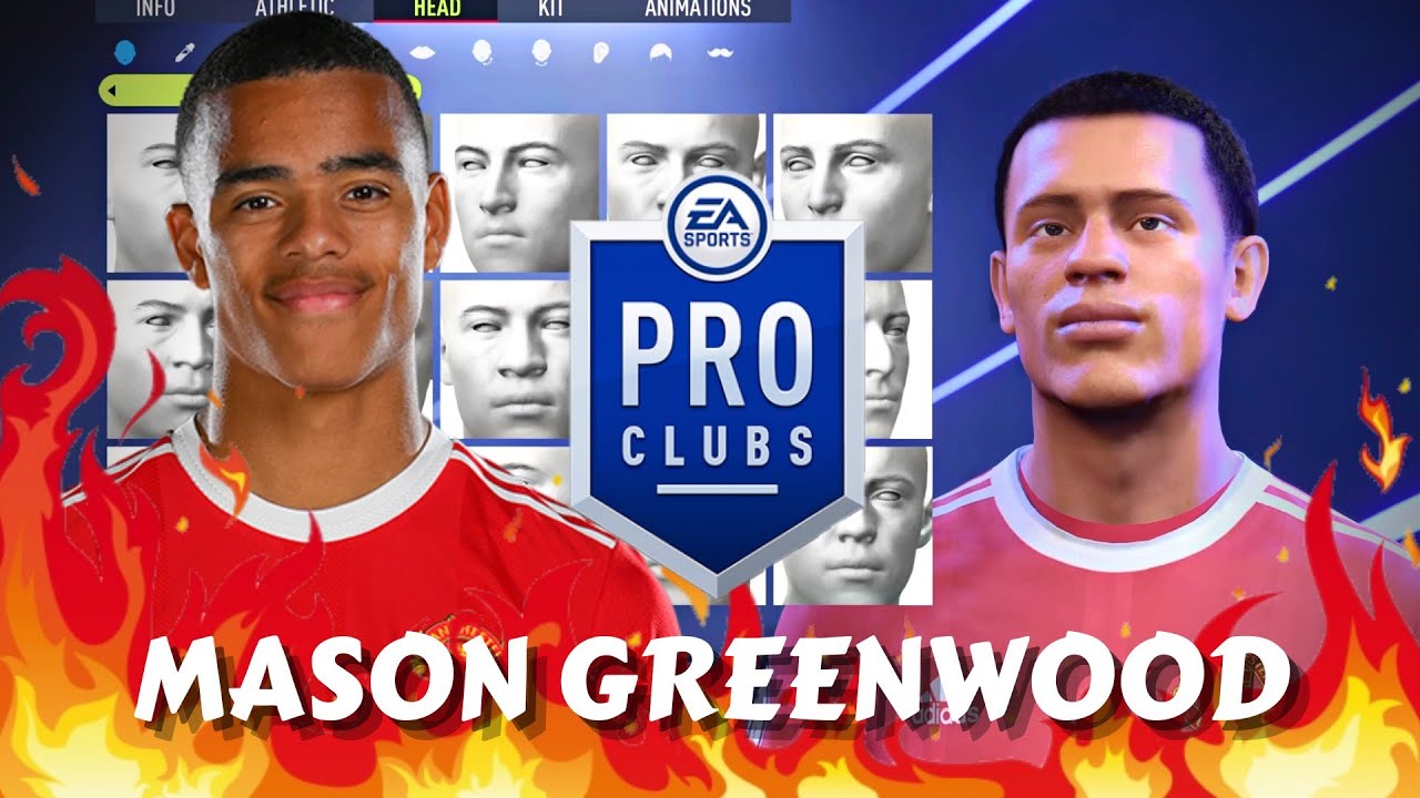 FIFA 22 Mason Greenwood Pro Clubs Creation